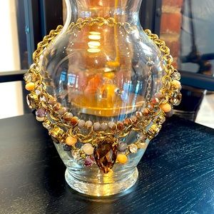 Crystal look statement necklace